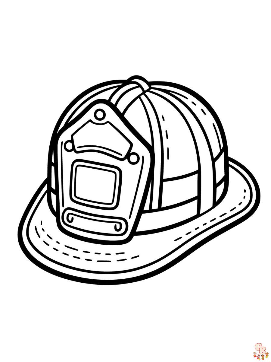 firefighter helmet coloring pages