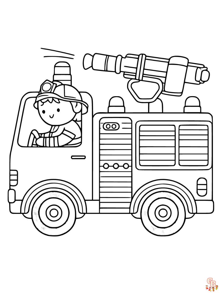 firefighter printable coloring pages