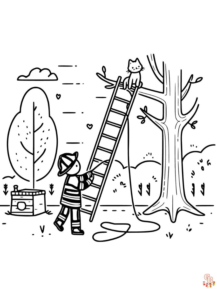 fireman coloring pages for preschoolers