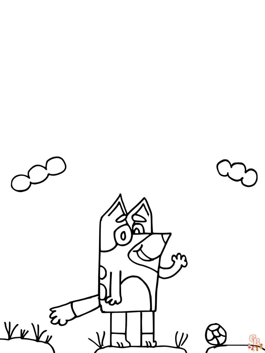 free coloring pages bluey
