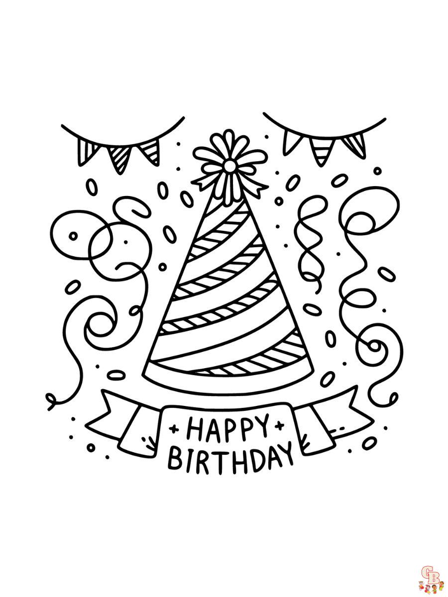 free happy birthday coloring pages