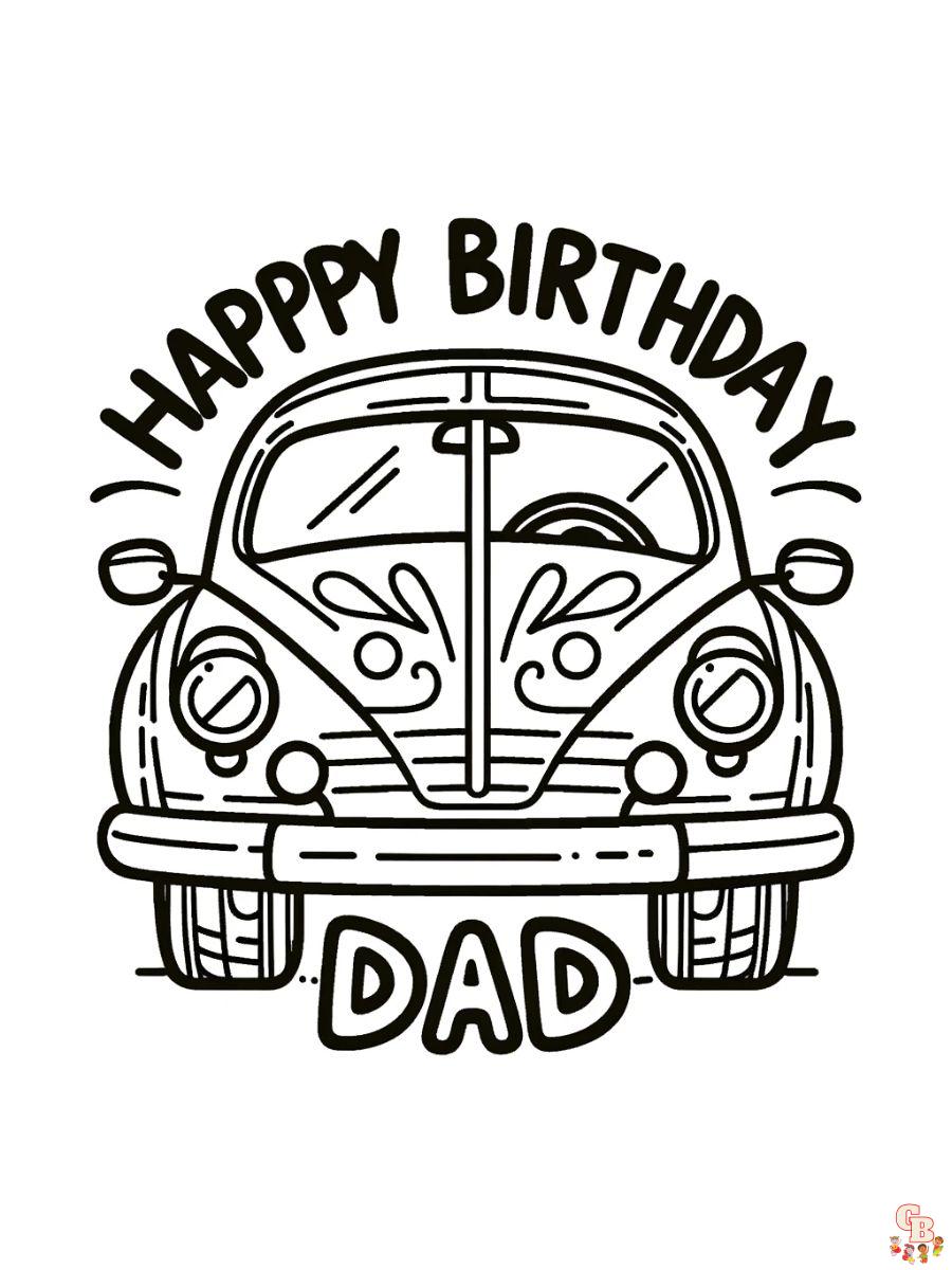 free happy birthday dad coloring pages