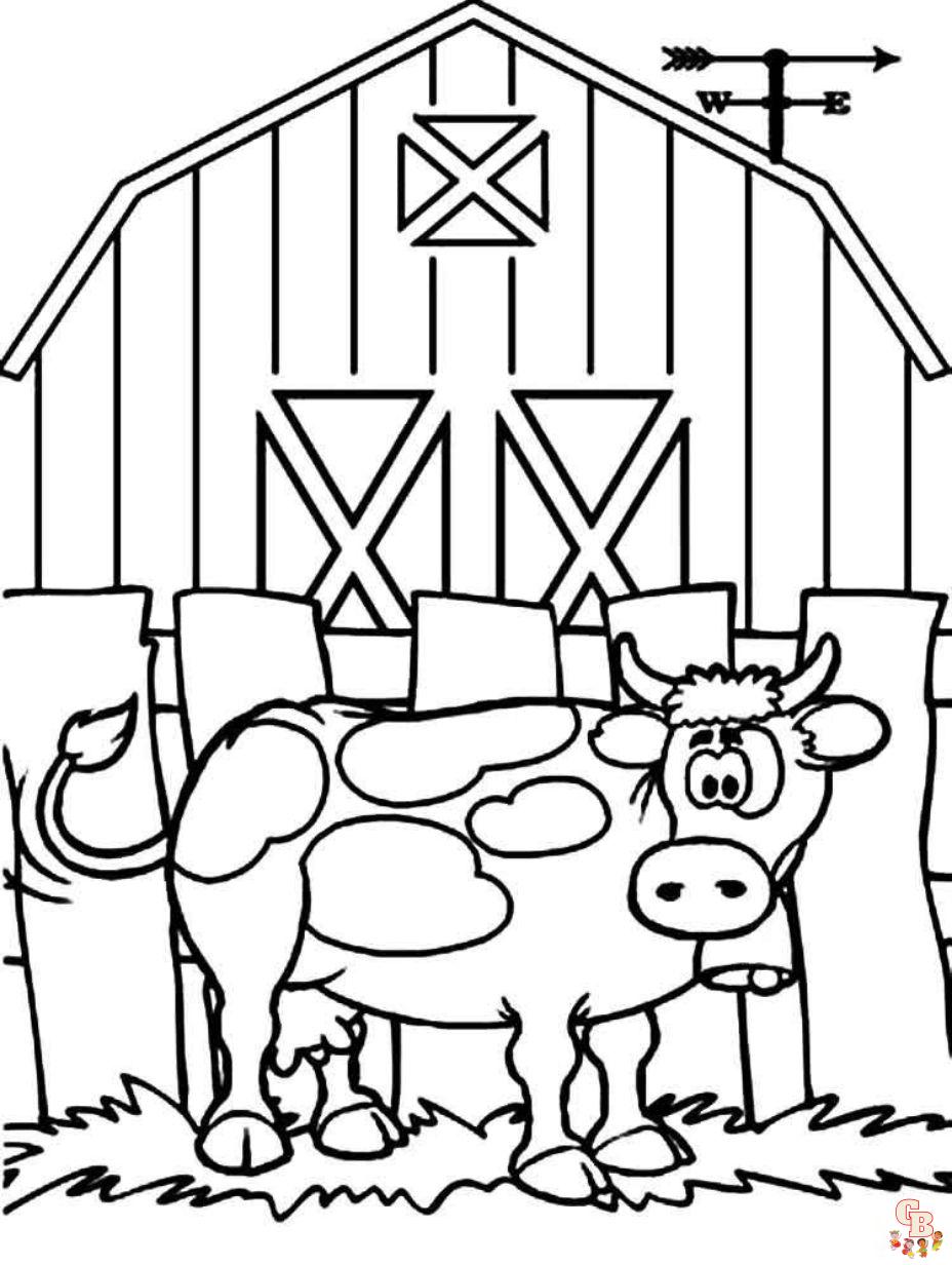 free printable cow coloring pages