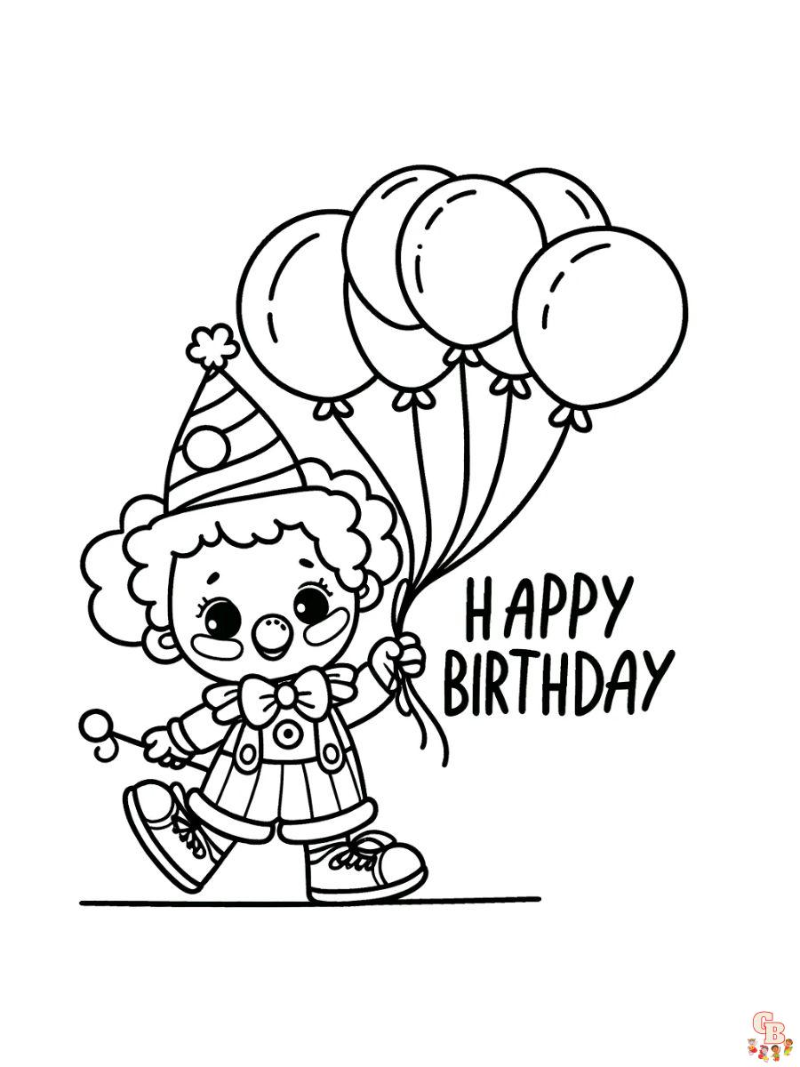 free printable happy birthday coloring page
