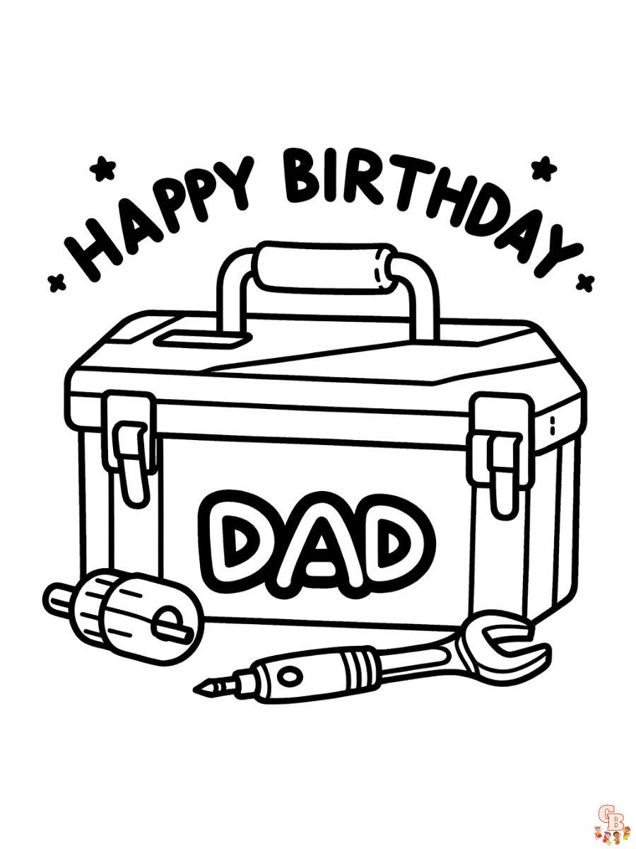 free printable happy birthday dad coloring pages