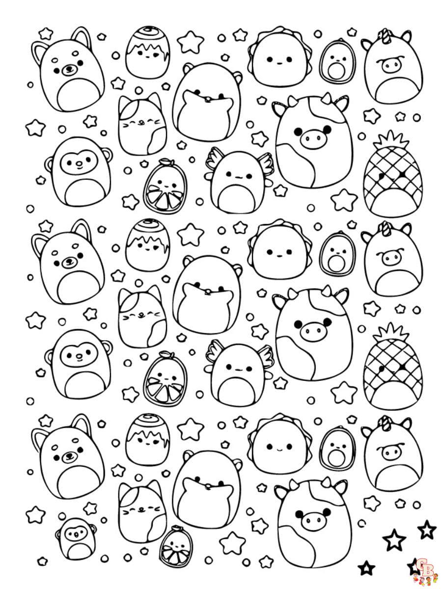 free printable squishmallow coloring pages