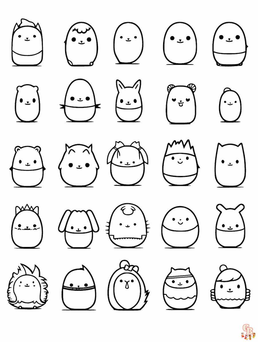 free printable squishmallows coloring sheets