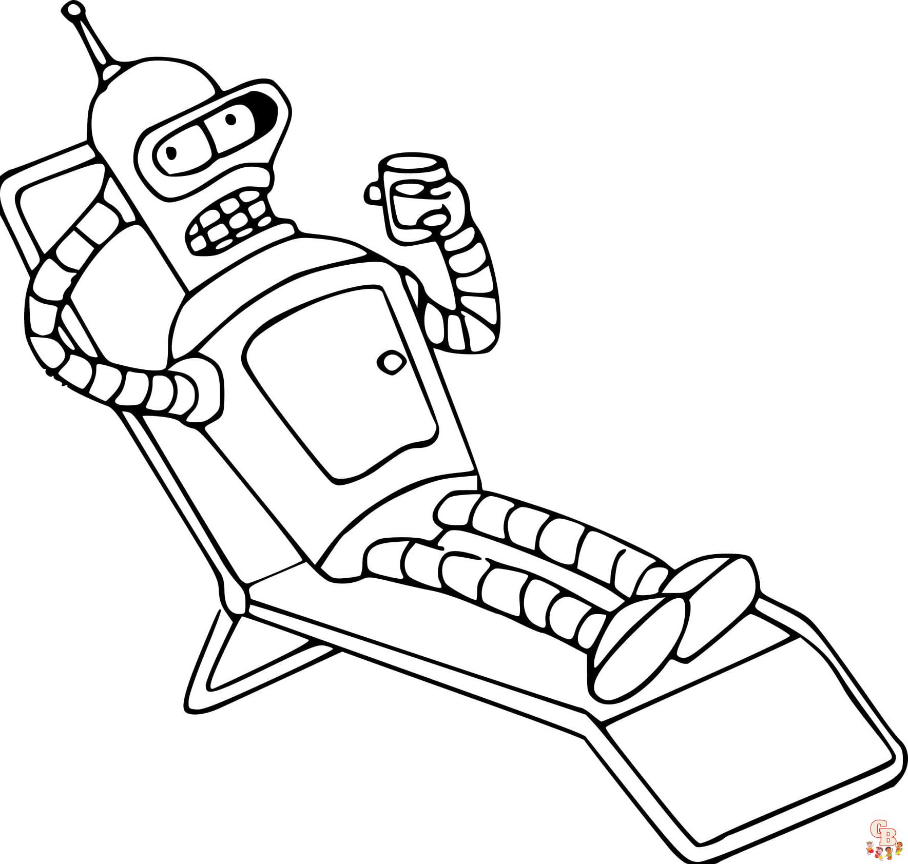 futurama Coloring Sheets free