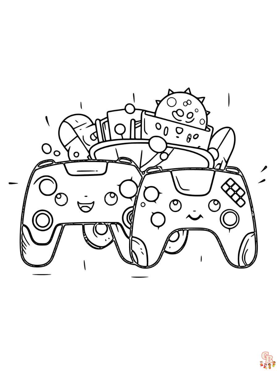 gaming coloring pages