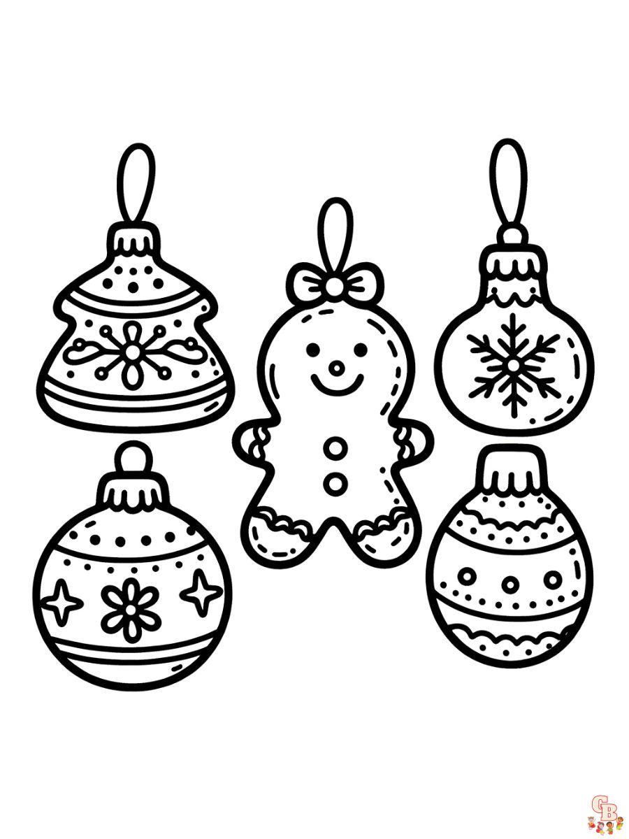 gingerbread Christmas coloring page