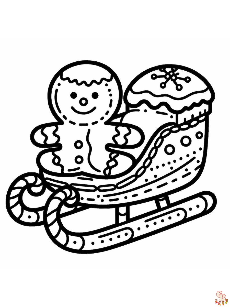 gingerbread Christmas coloring pages printable