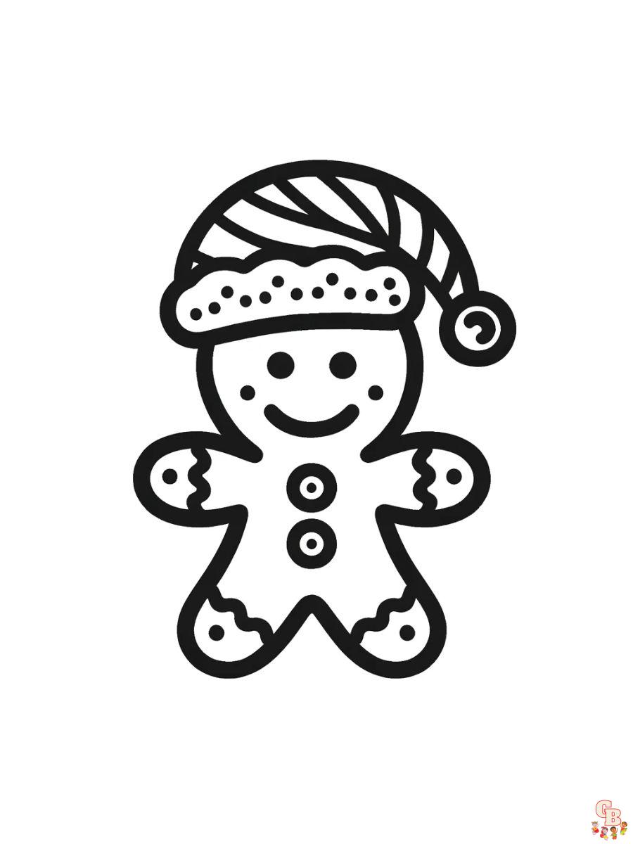 gingerbread Christmas coloring pages