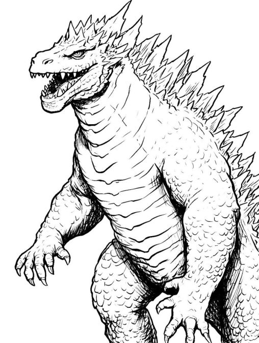 Get Roaring with Free Godzilla Coloring Pages from GBcoloring