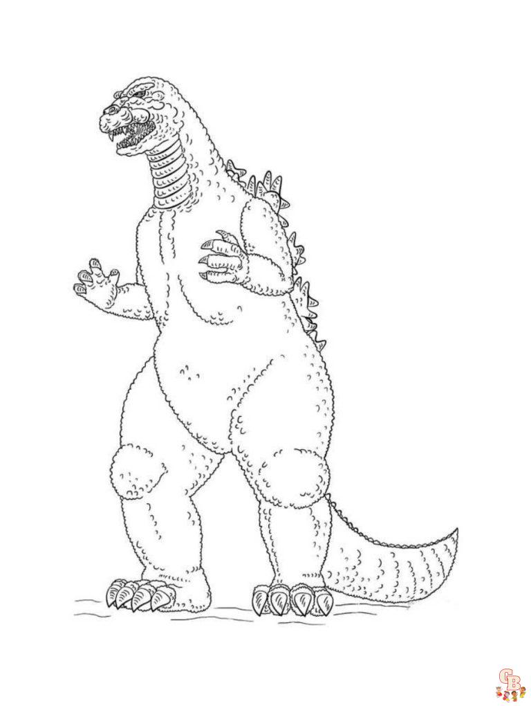 Get Roaring with Free Godzilla Coloring Pages from GBcoloring