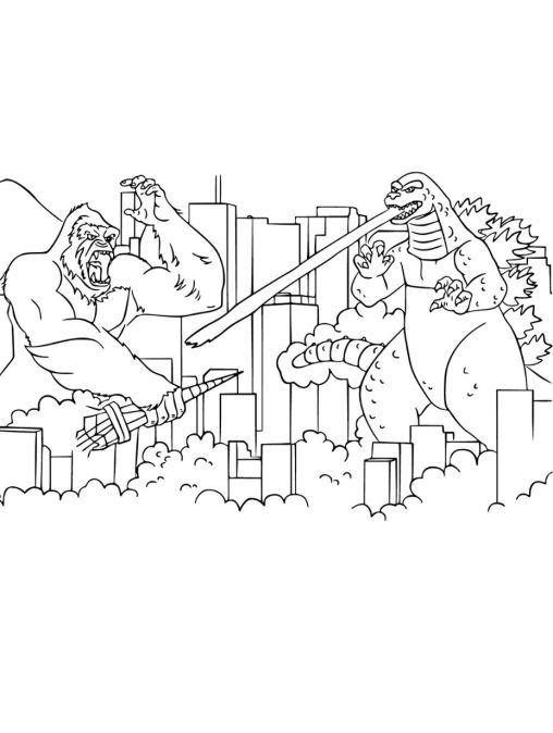 Get Roaring with Free Godzilla Coloring Pages from GBcoloring