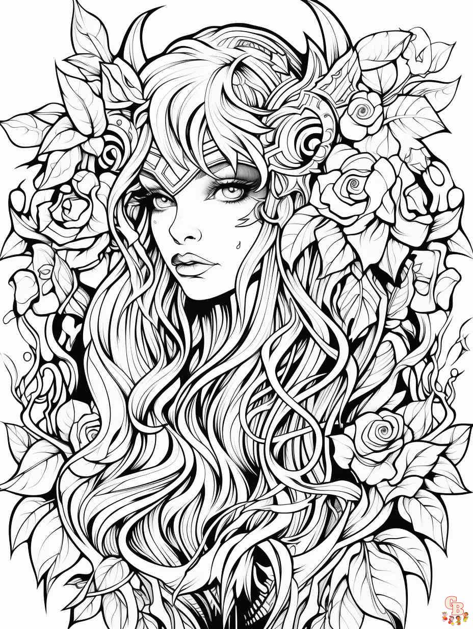 gothic Coloring Sheets Free