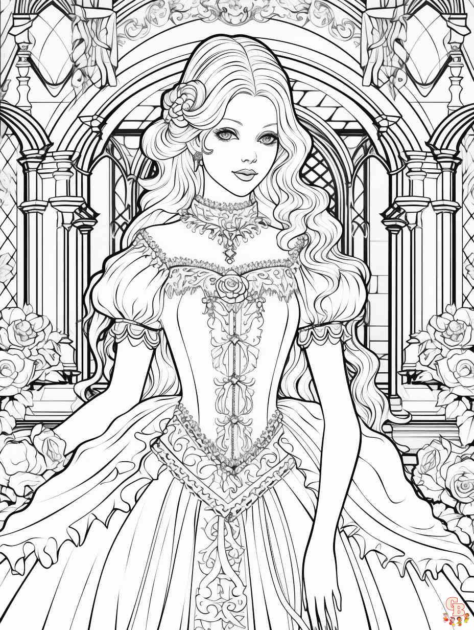 gothic coloring pages printable