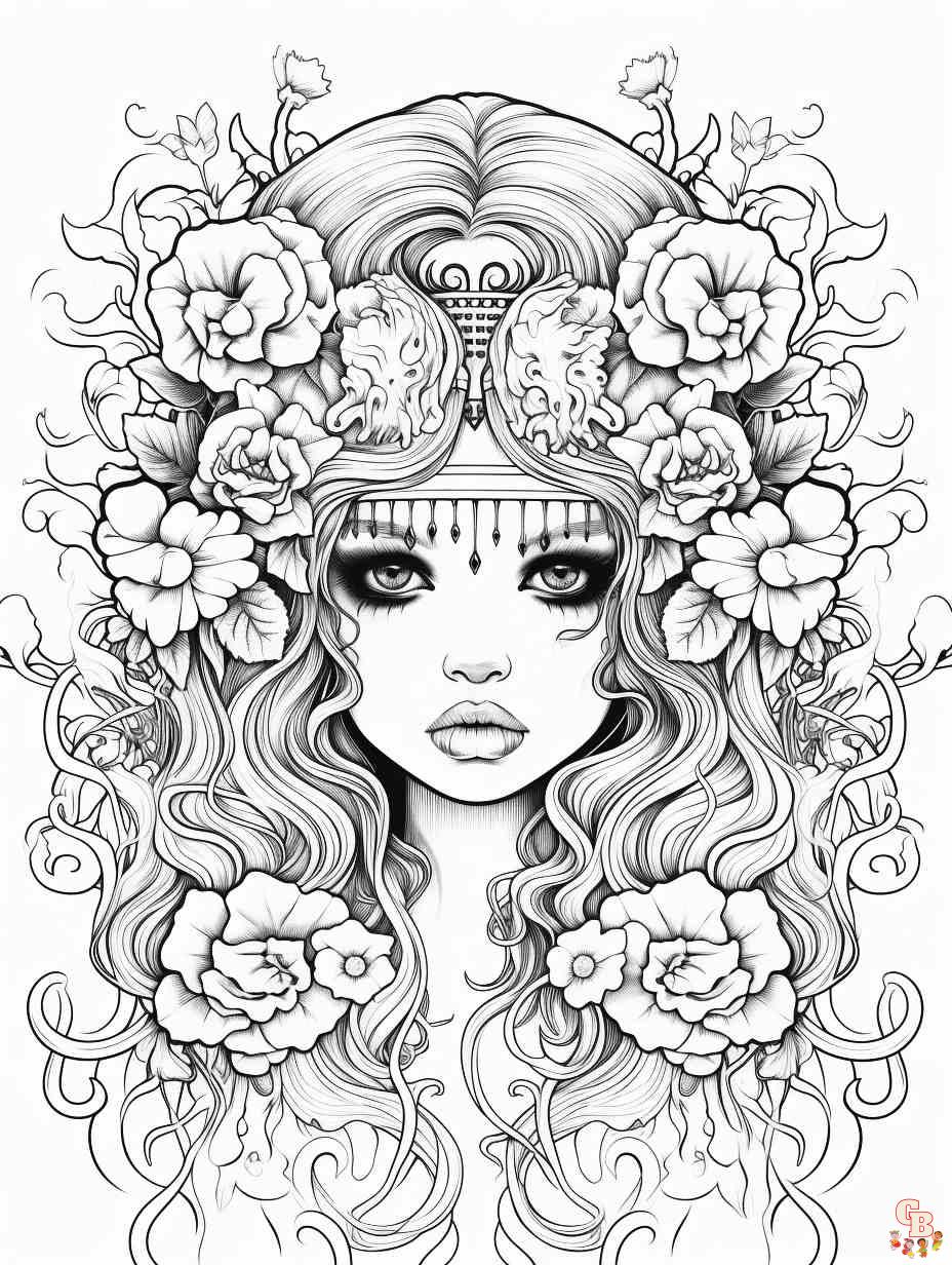 gothic coloring pages