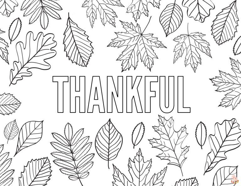 Printable Gratitude Coloring Pages Free For Kids And Adults