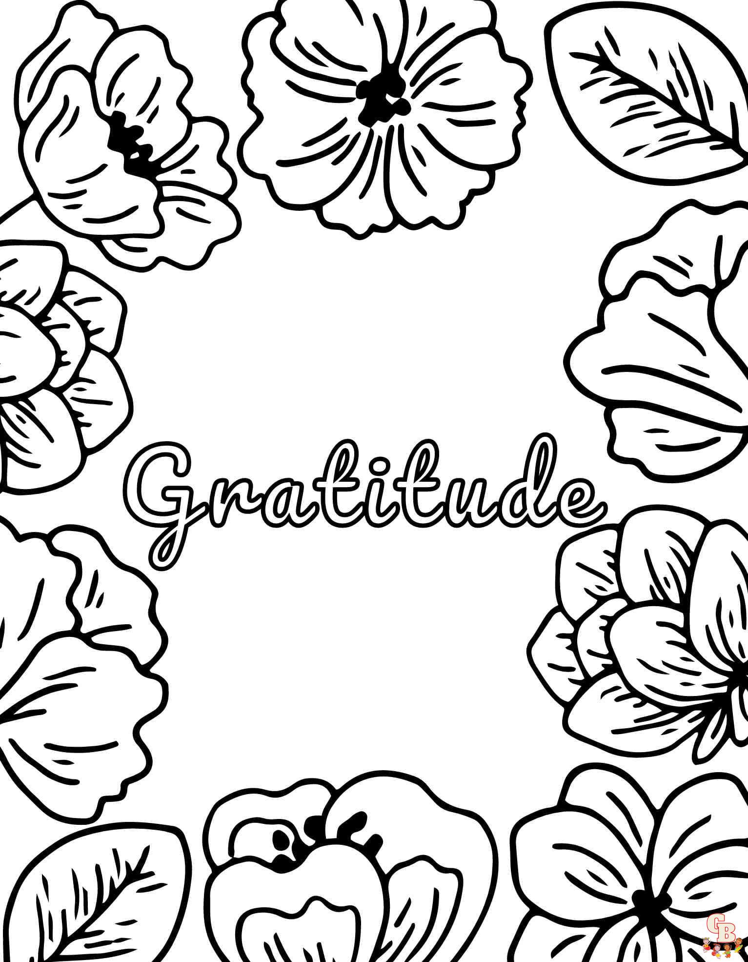 gratitude coloring pages to print