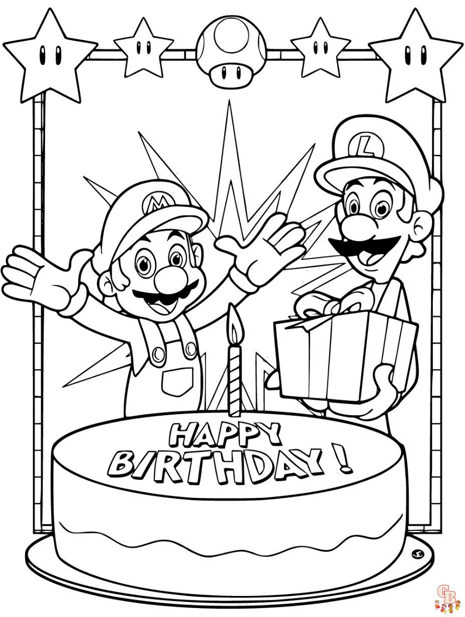 happy birthday coloring pages for adults