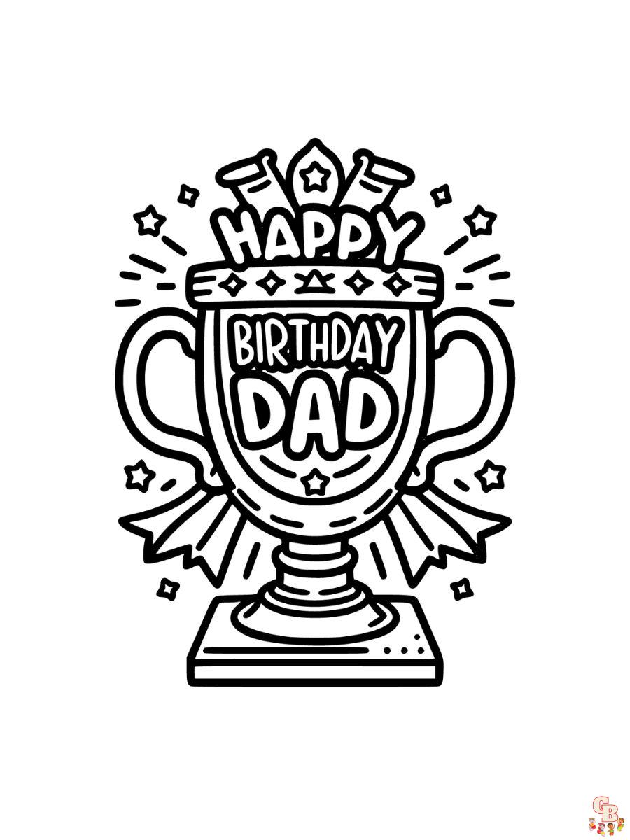 happy birthday dad printable coloring pages