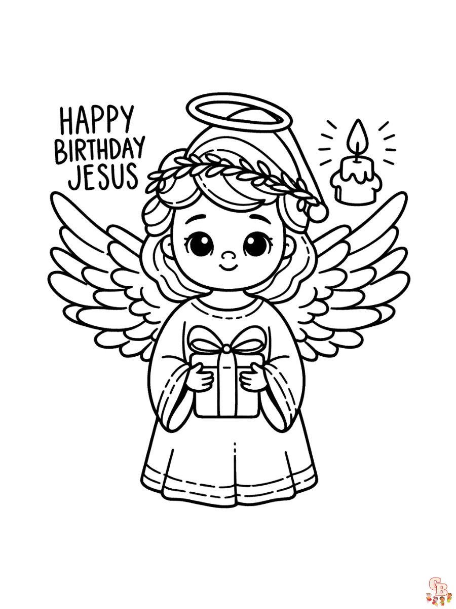 happy birthday jesus coloring pages