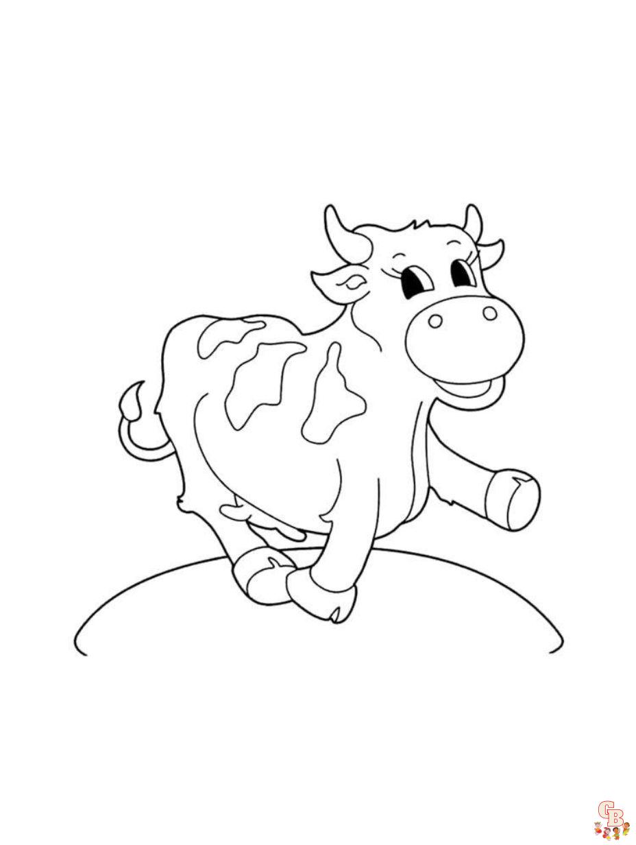 highland cow coloring page free