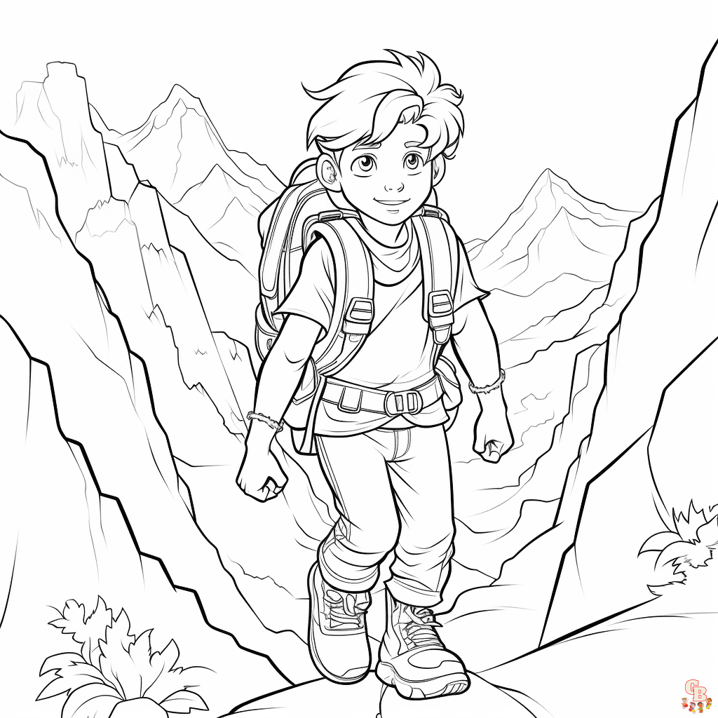 hiking coloring pages printable free