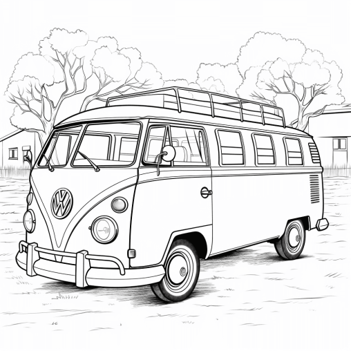 Printable Van Coloring Pages Free For Kids And Adults