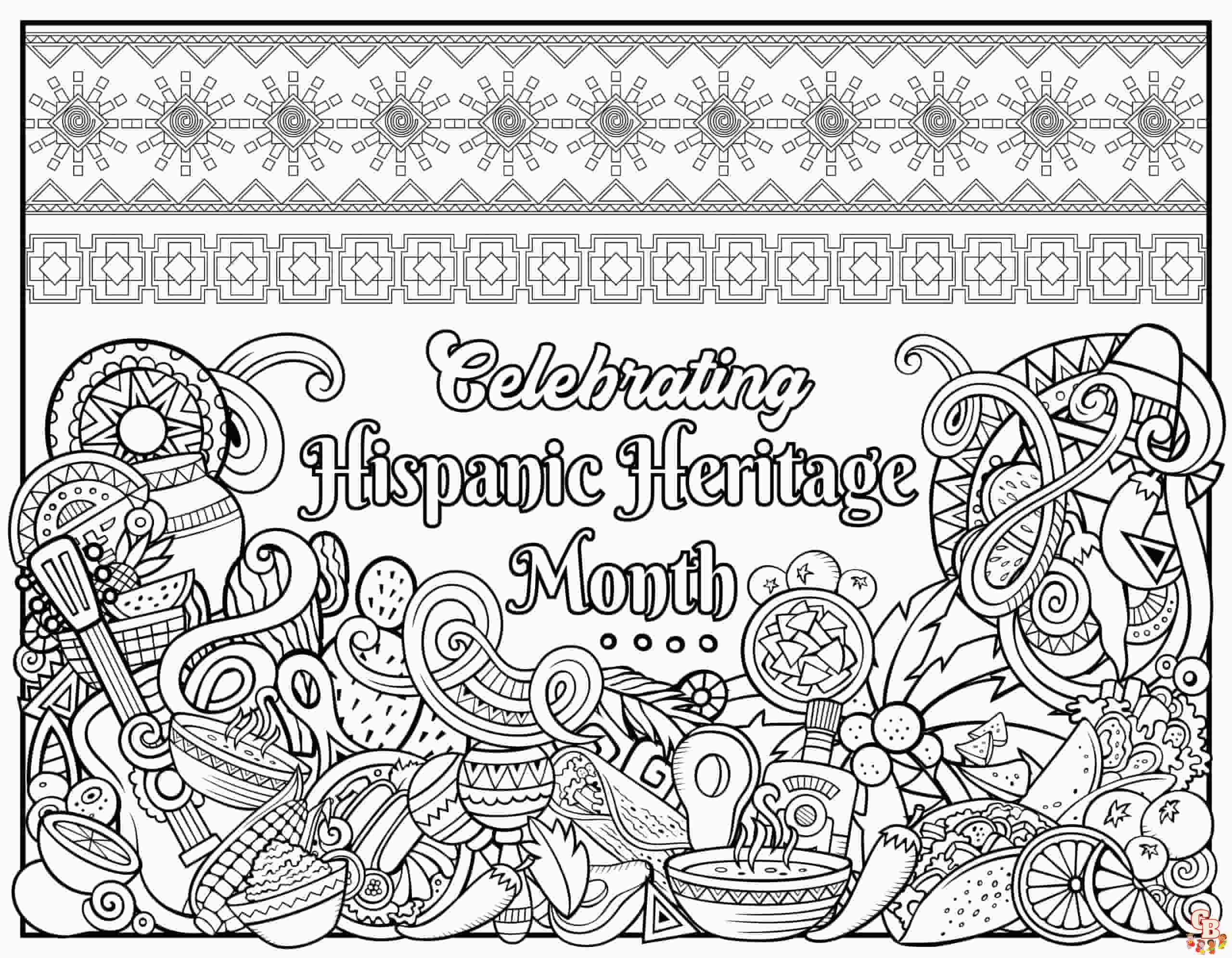 Hispanic Heritage Month Coloring Pages