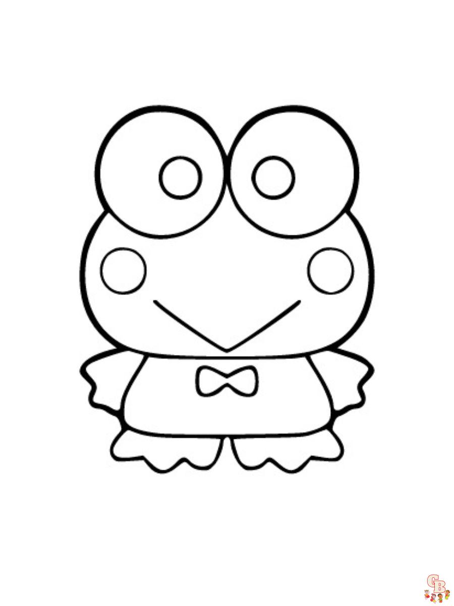 keroppi coloring pages free