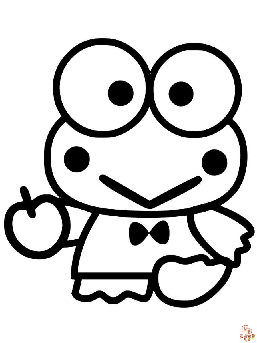 keroppi coloring pages printable