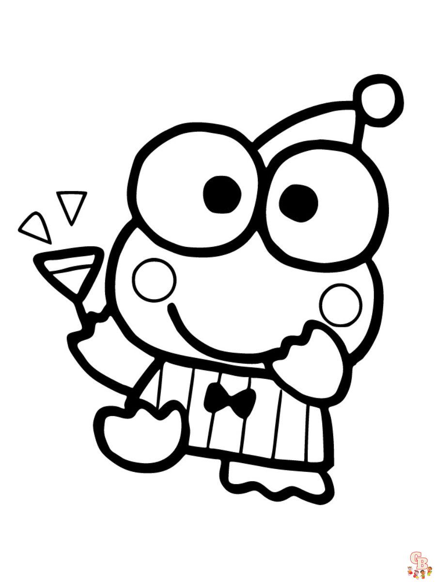 keroppi frog coloring pages free