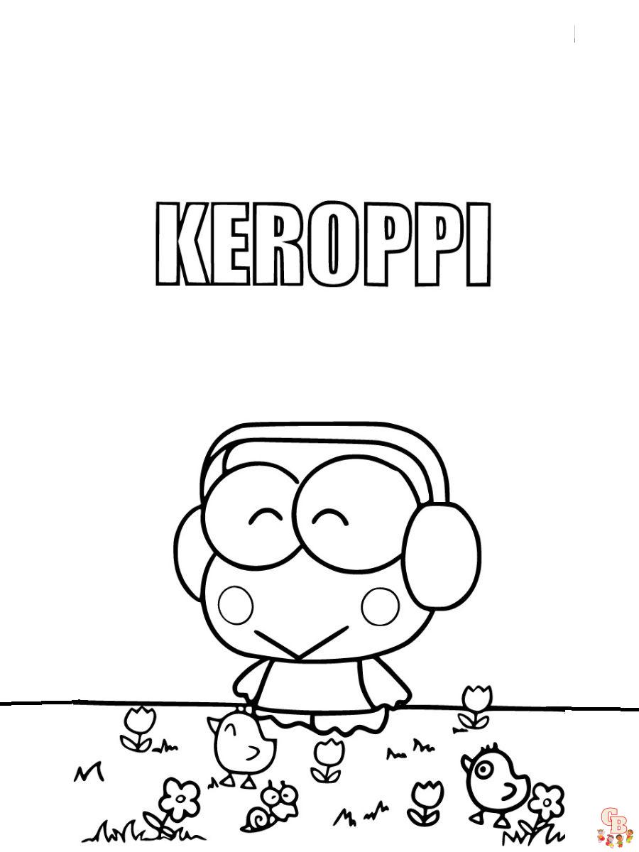 keroppi frog coloring pages printable