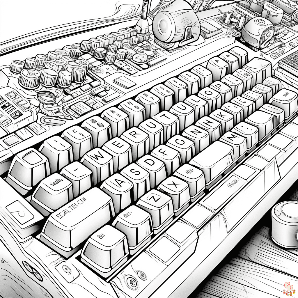 Keyboard Coloring Pages