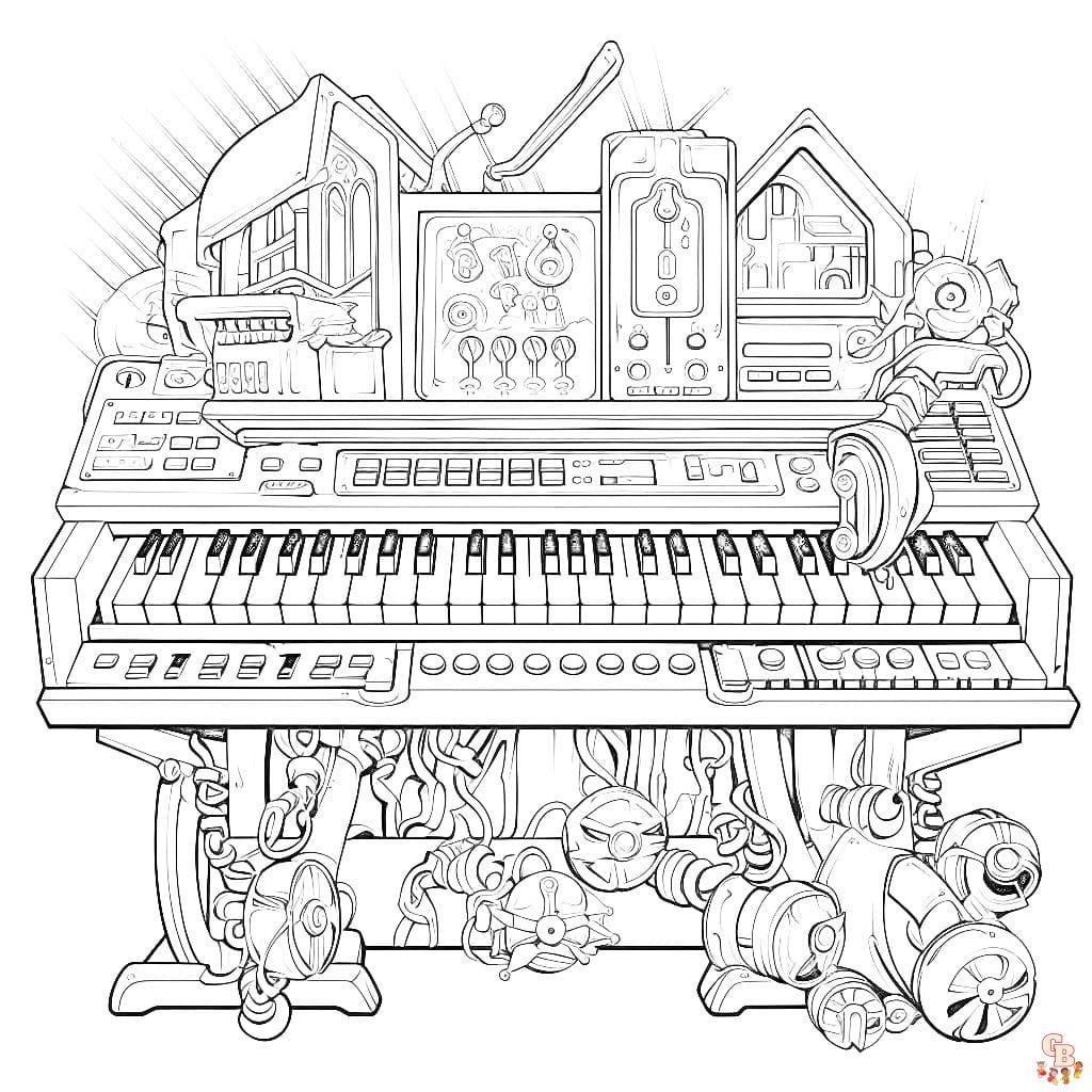 Keyboard Coloring Pages