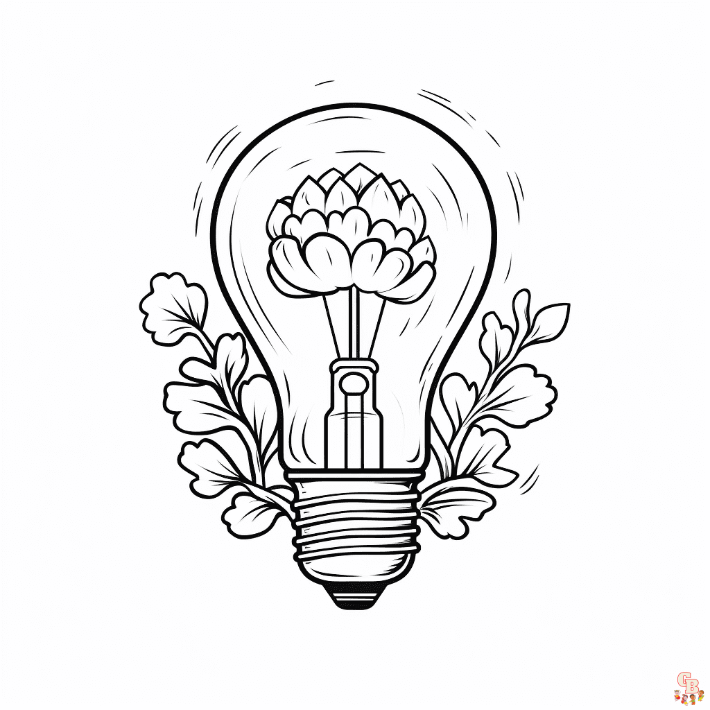 light bulb coloring pages printable