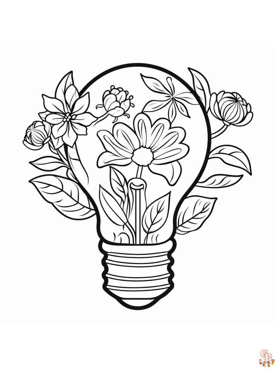 light bulb coloring pages
