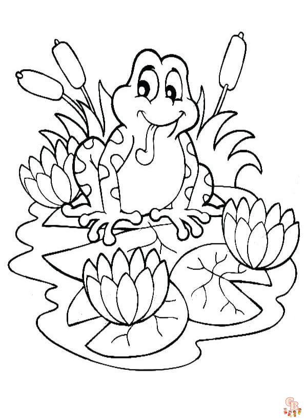 lily pads coloring pages to print