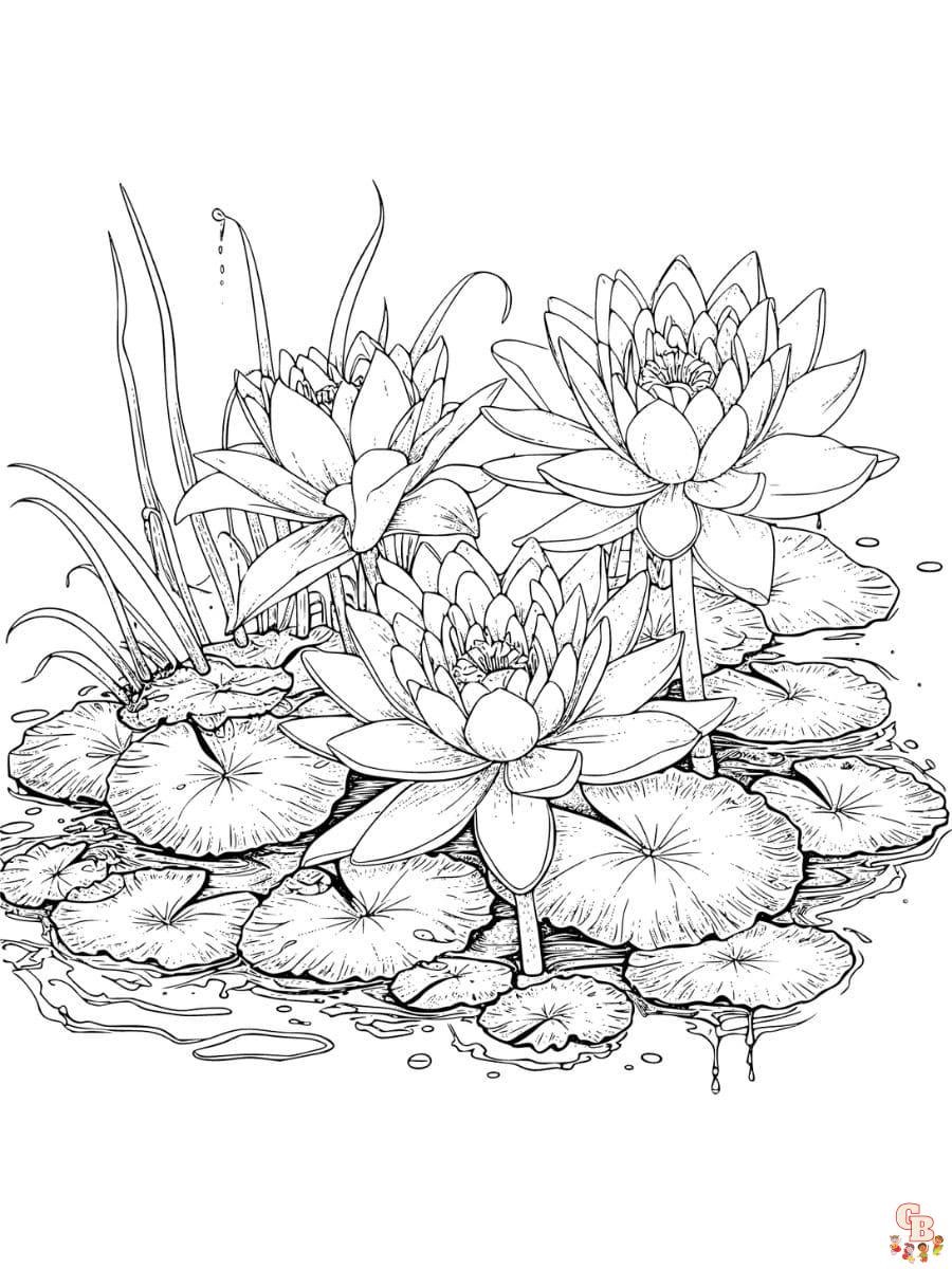 lily pads coloring pages