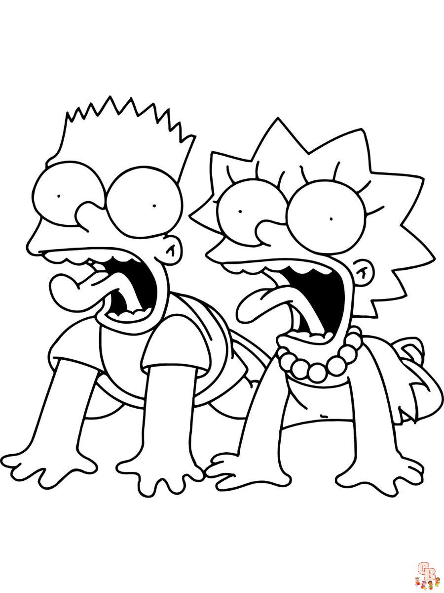 lisa simpson coloring page