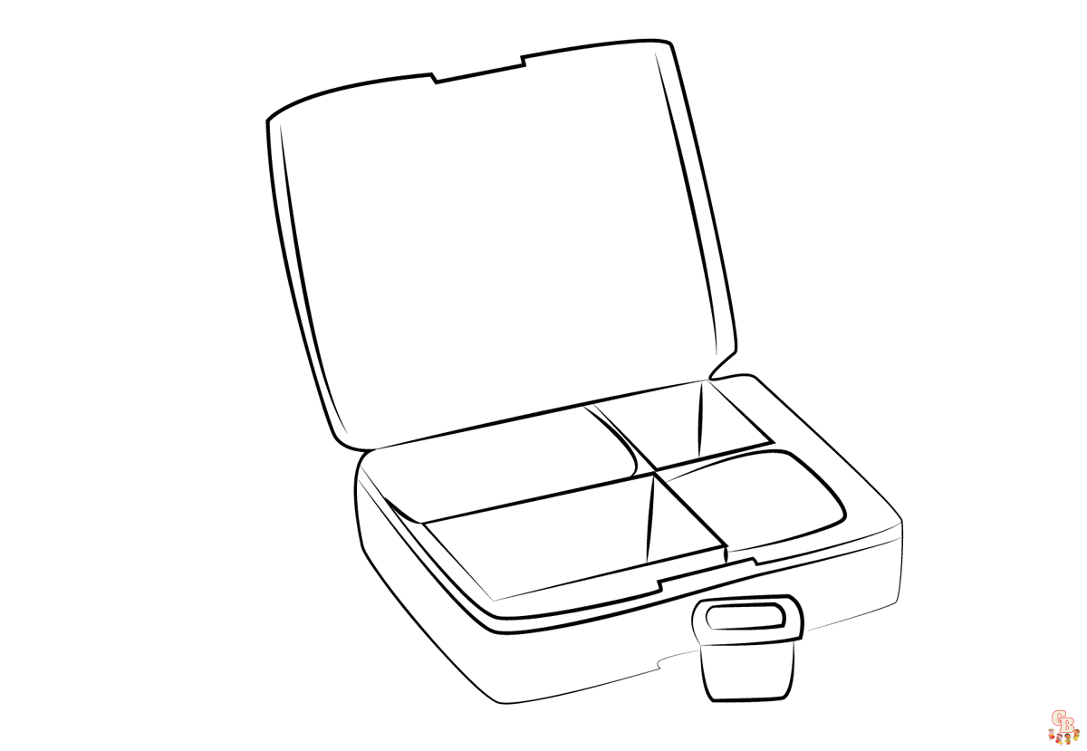 lunch box coloring pages printable free