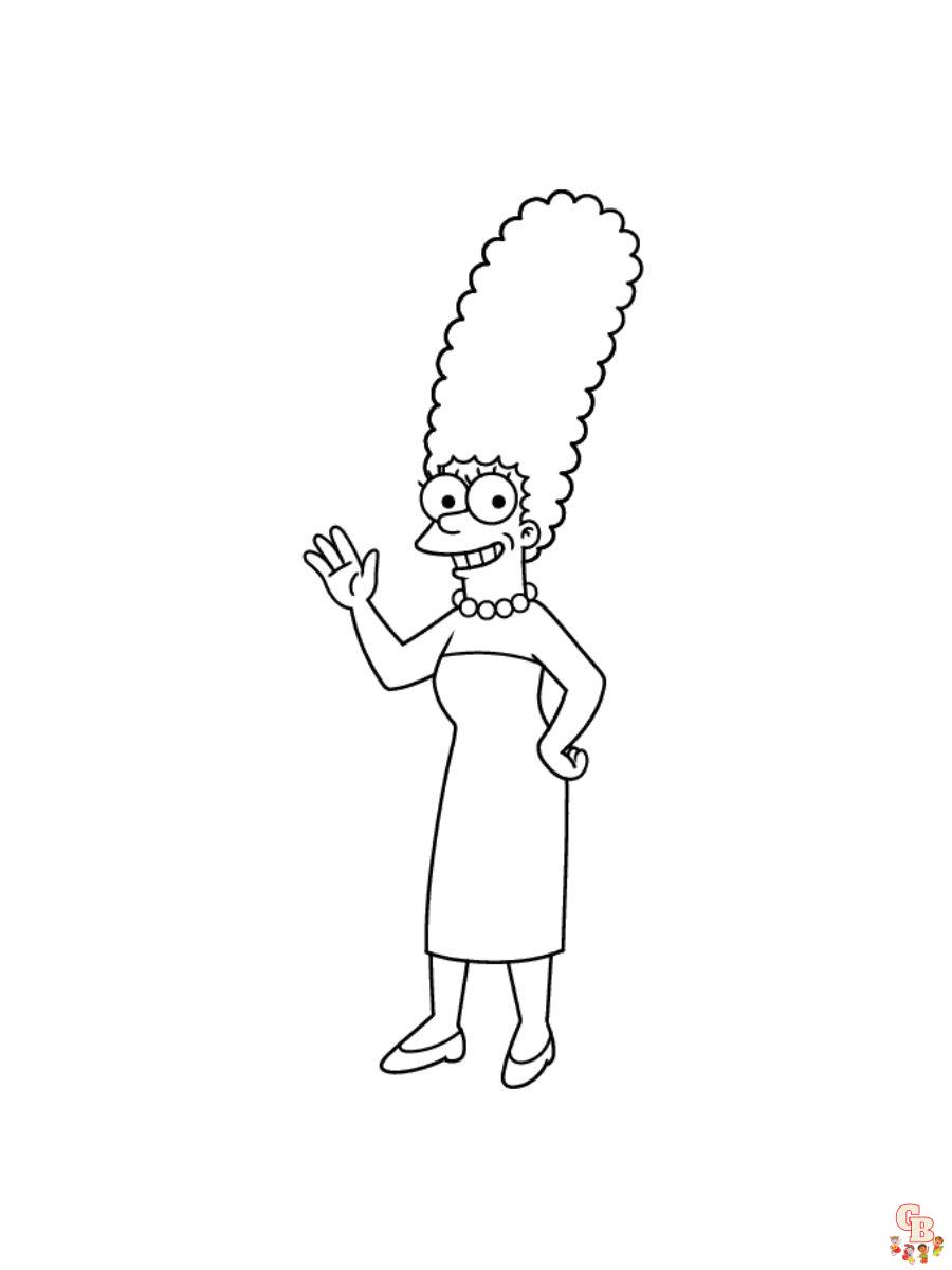 marge simpson coloring pages