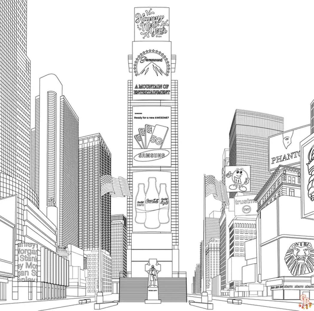 new york coloring pages to print