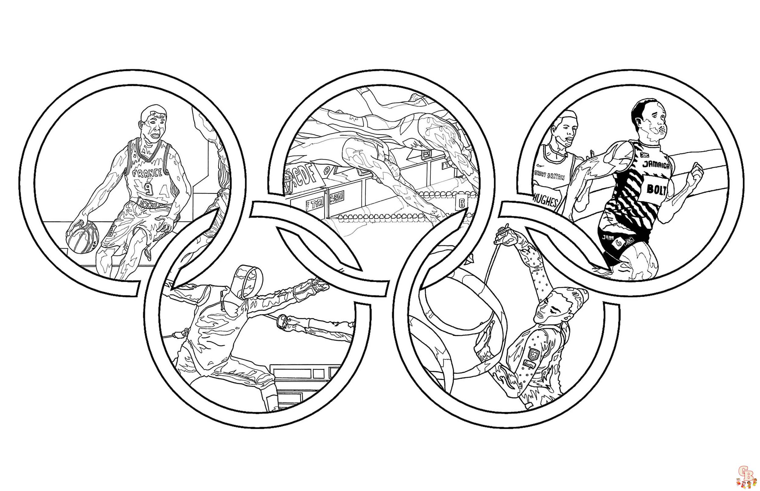 olympic Coloring Sheets