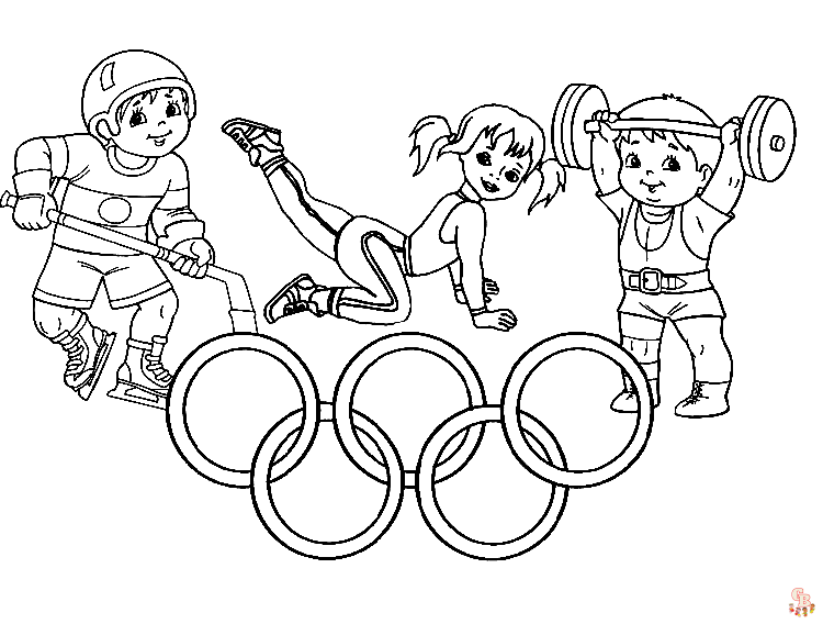 Desenhos de Jogos Olímpicos para colorir - Páginas de colorir