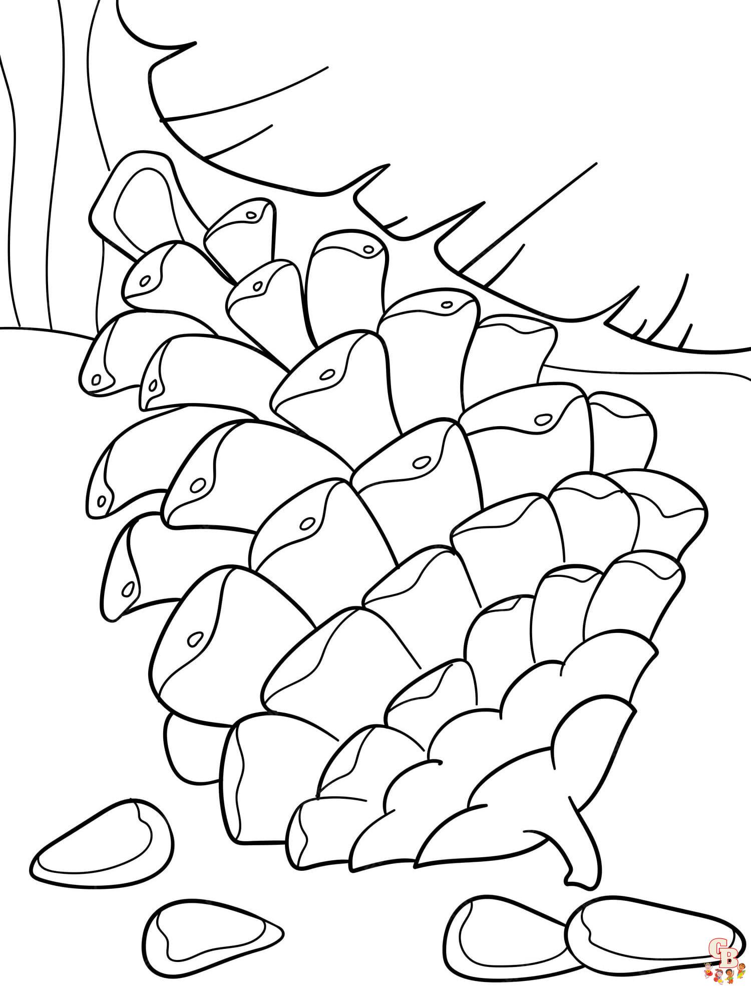 Pine Cone Coloring Pages