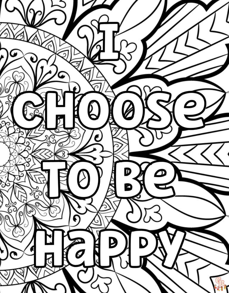 Printable Positive Affirmation Coloring Pages Free