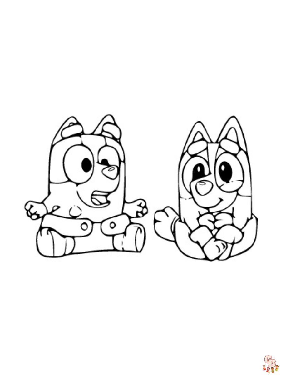printable baby bluey coloring pages